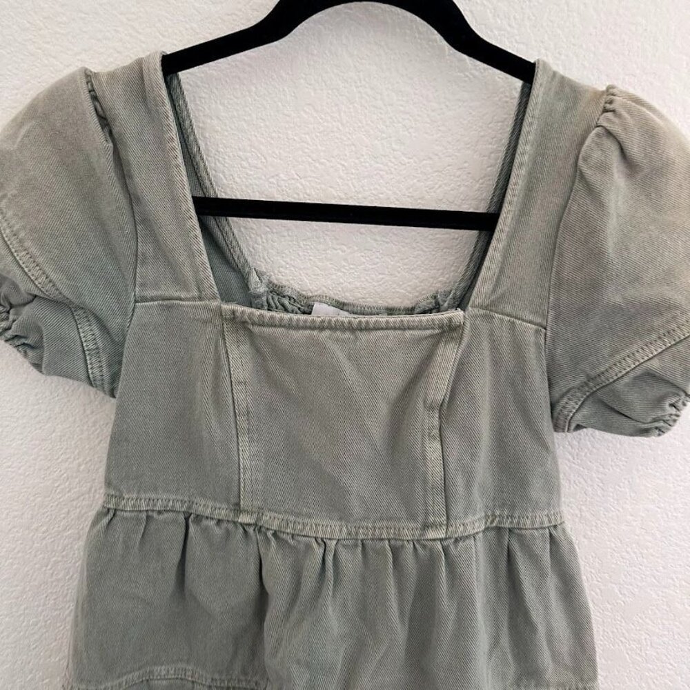 Louna Green Denim Mini Dress - Picture 6 of 11